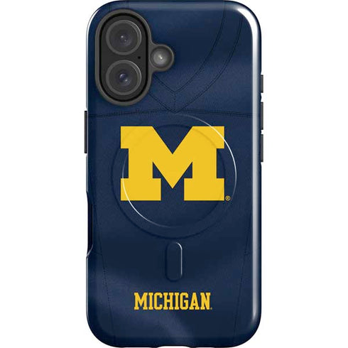 University of Michigan Blue Jersey iPhone 16 Plus Magsafe Impact Case